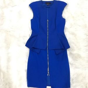 Ted Baker London Zip Front Peplum Dress
